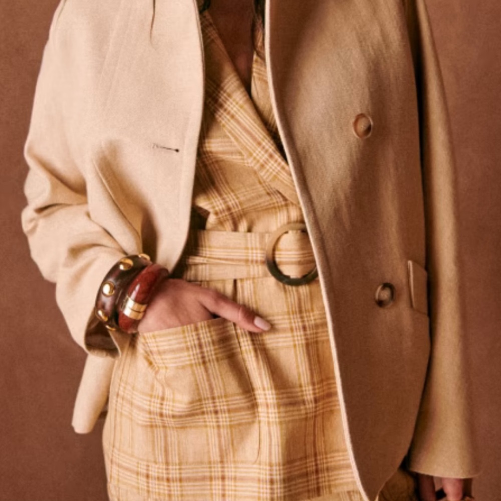 Excellent *Sezane* Kalvin Beige Color Coat - Size 38